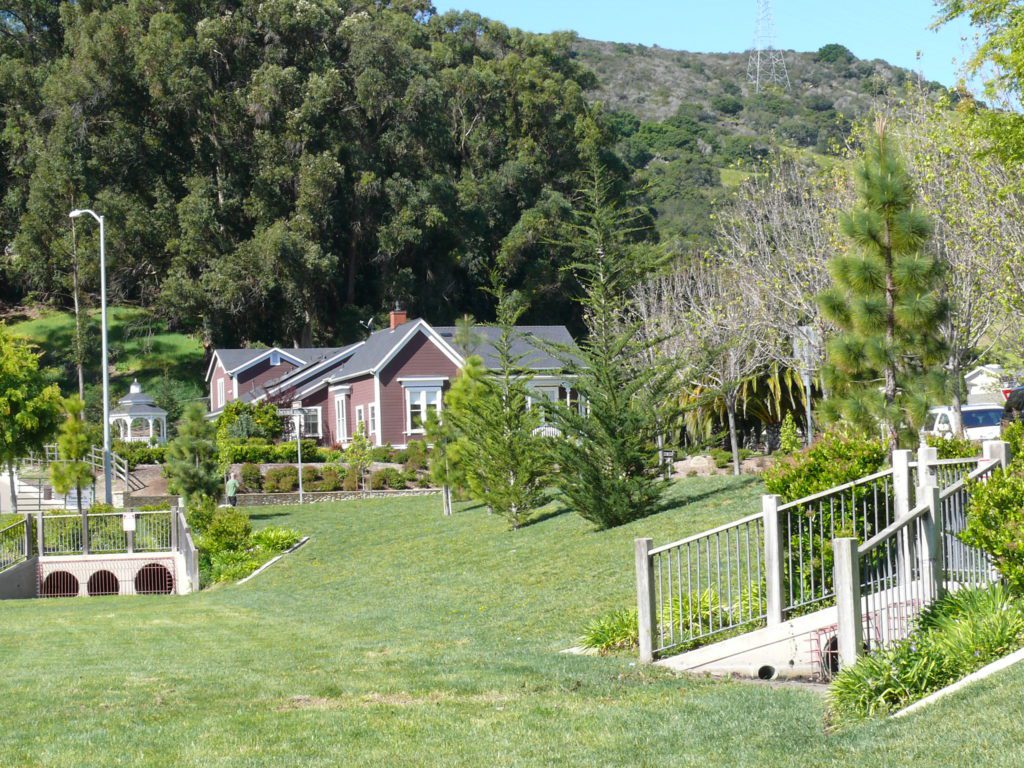 DeVaul Ranch Park - Passive turf area with historic house in background