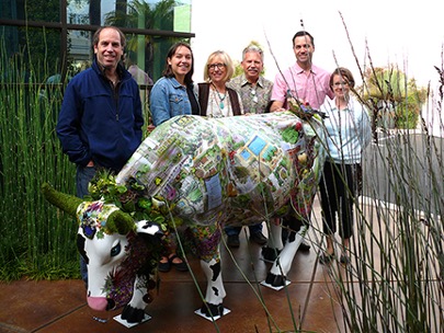 Ms. Moovement Art Cow with Oasis Associates Team